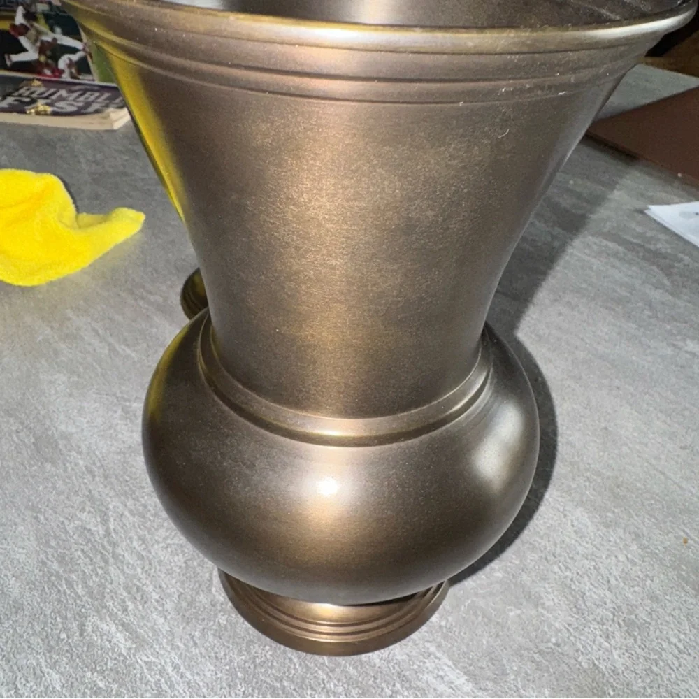 Restoration Hardware Bronze Vase Duo